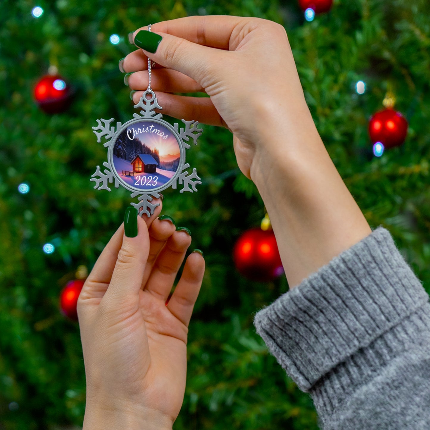 Pewter Snowflake Ornament - Christmas 2023