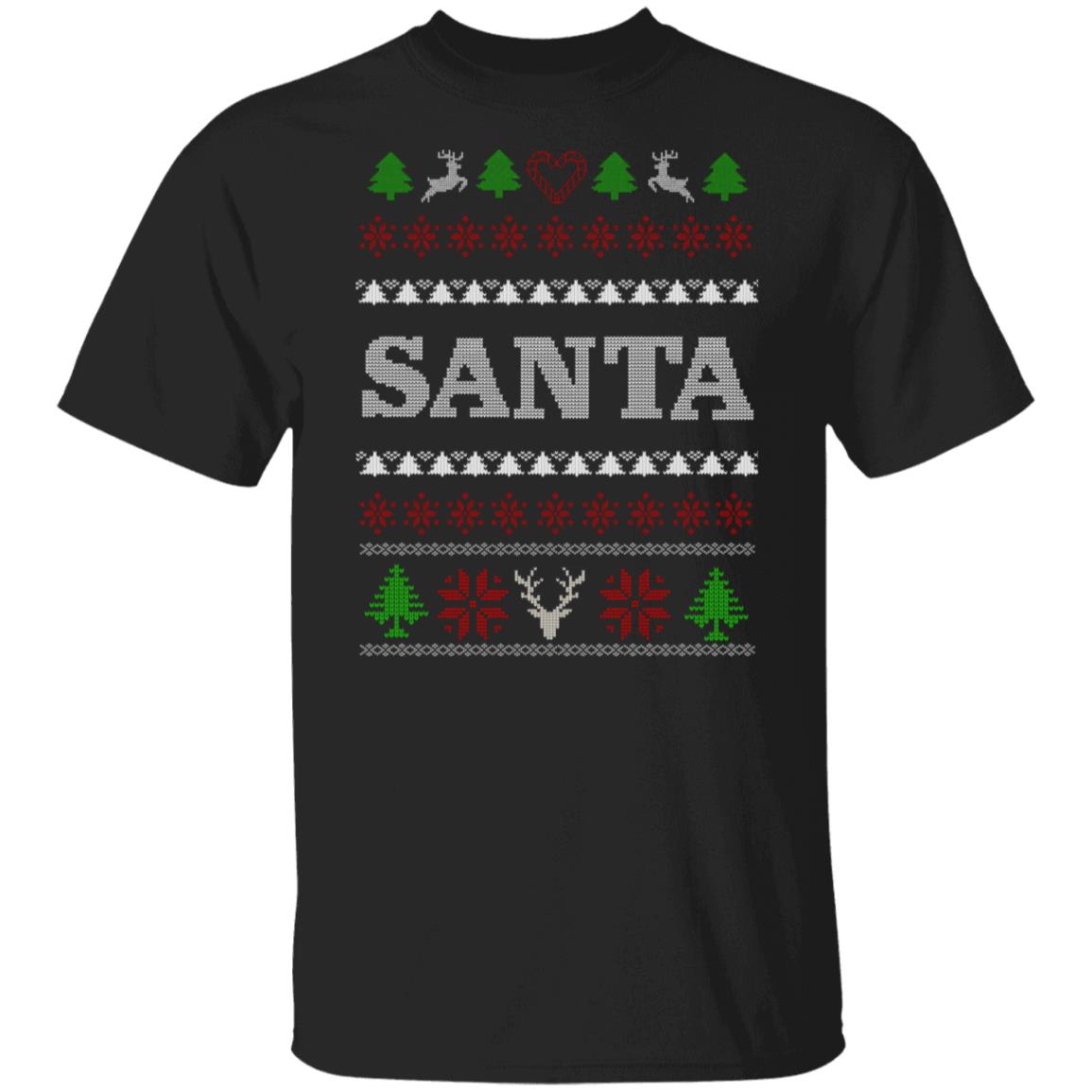 Ugly Christmas Tshirt - Short Sleeve - Black - for Him