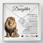 To My Daughter - This Old Lion Will Always Have Your Back - Love Dad - Love Knot Necklace
