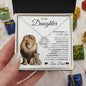 To My Daughter - This Old Lion Will Always Have Your Back - Love Dad - Love Knot Necklace