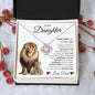 To My Daughter - This Old Lion Will Always Have Your Back - Love Dad - Love Knot Necklace