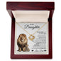 To My Daughter - This Old Lion Will Always Have Your Back - Love Dad - Love Knot Necklace