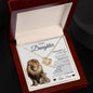 To My Daughter - This Old Lion Will Always Have Your Back - Love Dad - Love Knot Necklace