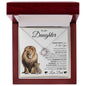 To My Daughter - This Old Lion Will Always Have Your Back - Love Dad - Love Knot Necklace