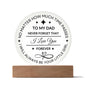 To My Dad - Always Your Little Girl - Acrylic Circle