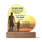 To My Dad - Love Your Little Girl - Acrylic Heart