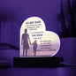 To My Dad - Love Your Little Girl - Acrylic Heart