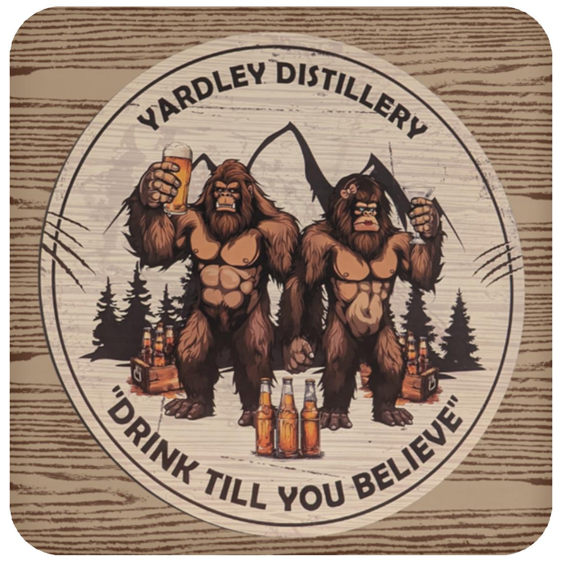 Yardley Distillery Drink Till You Believe Coasters